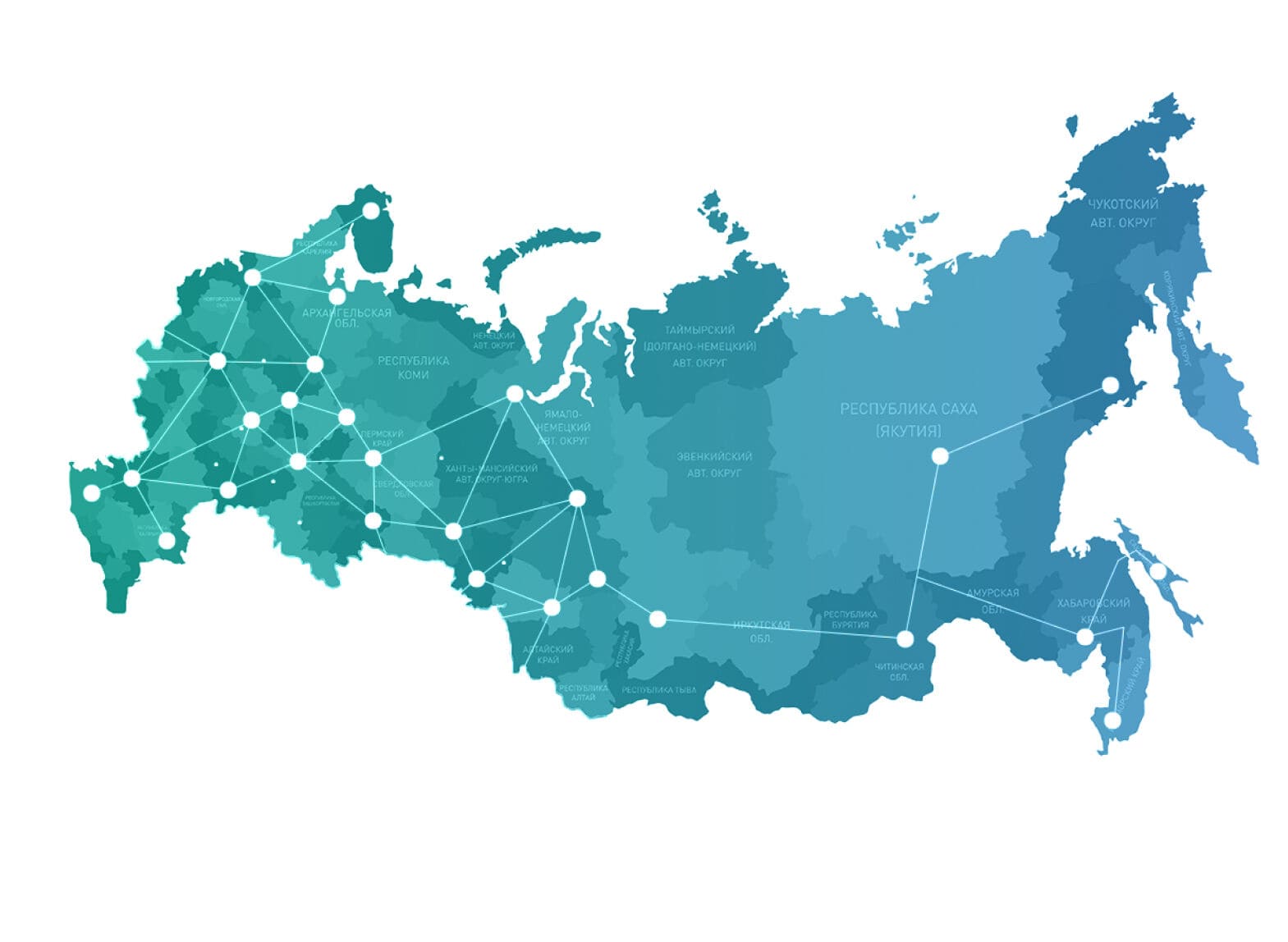 Расширение региона. Карта России вектор. Карта доставки. Дилерская сеть. Доставка по всей России.
